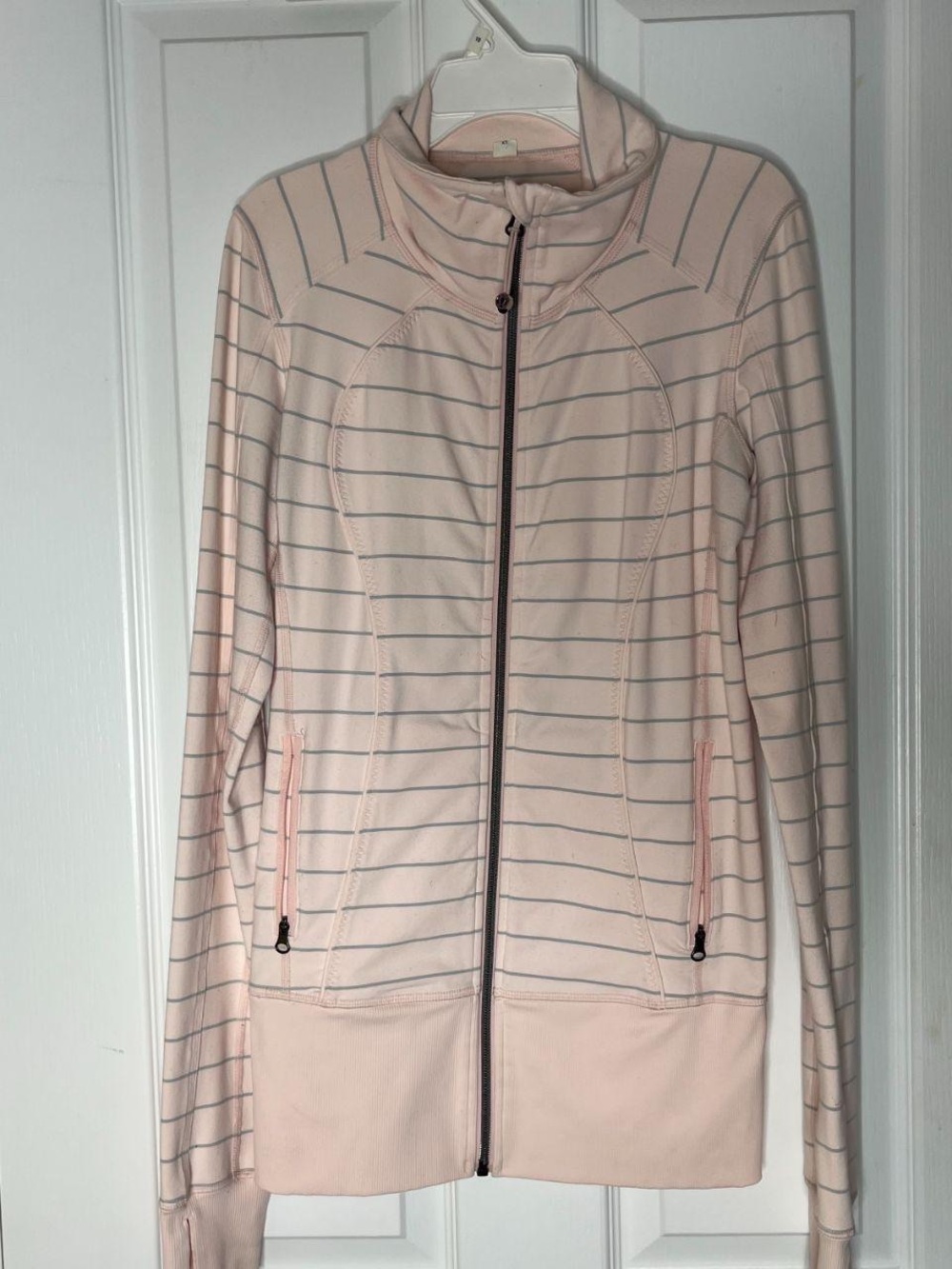 RARE Vintage 2000s Lululemon Pink Striped Zip-Up Define Jacket (OPEN 2 OFFERS!!)